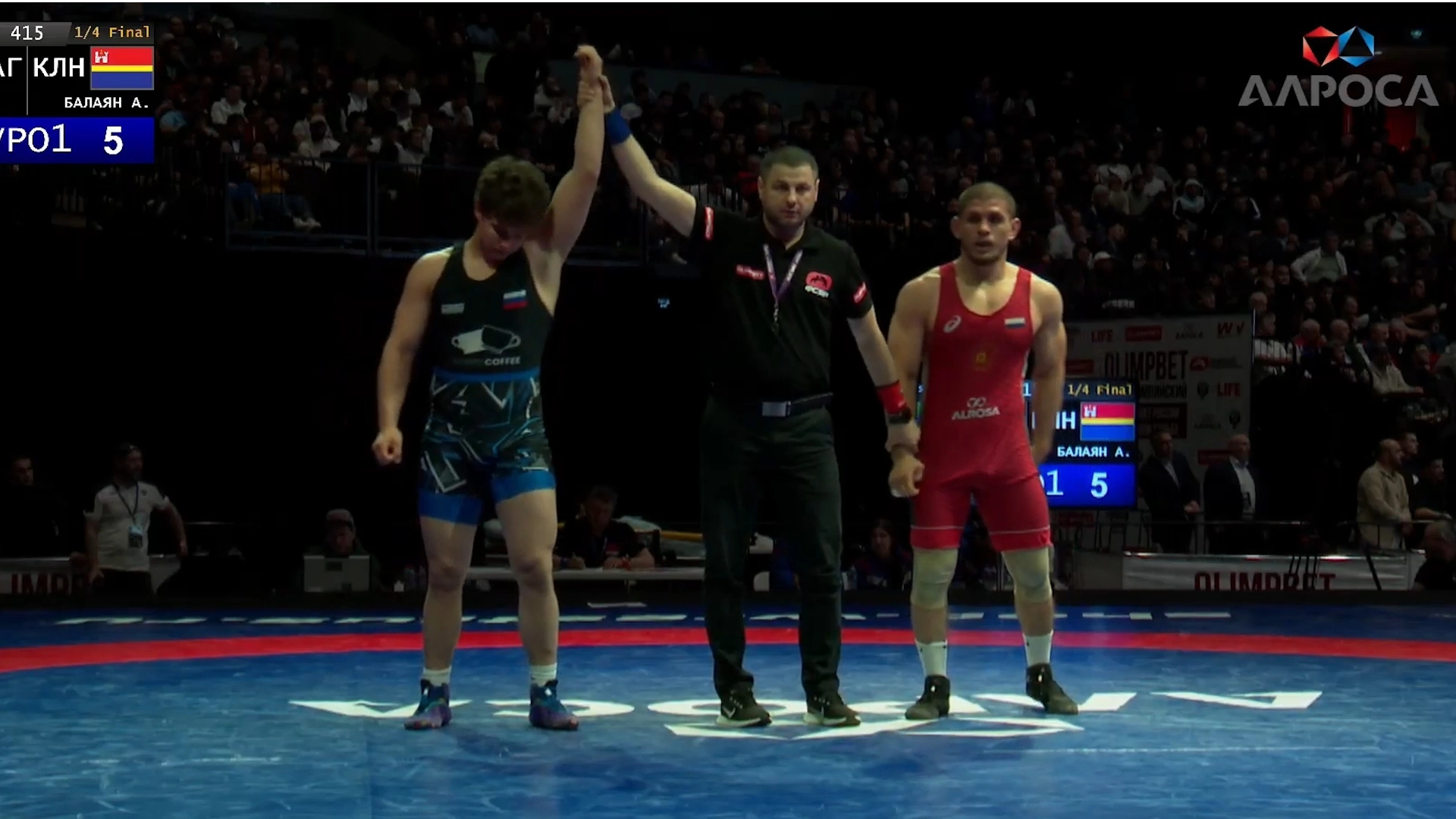 Arsen Balayan reached the semifinals of the Russian Freestyle Wrestling Championship