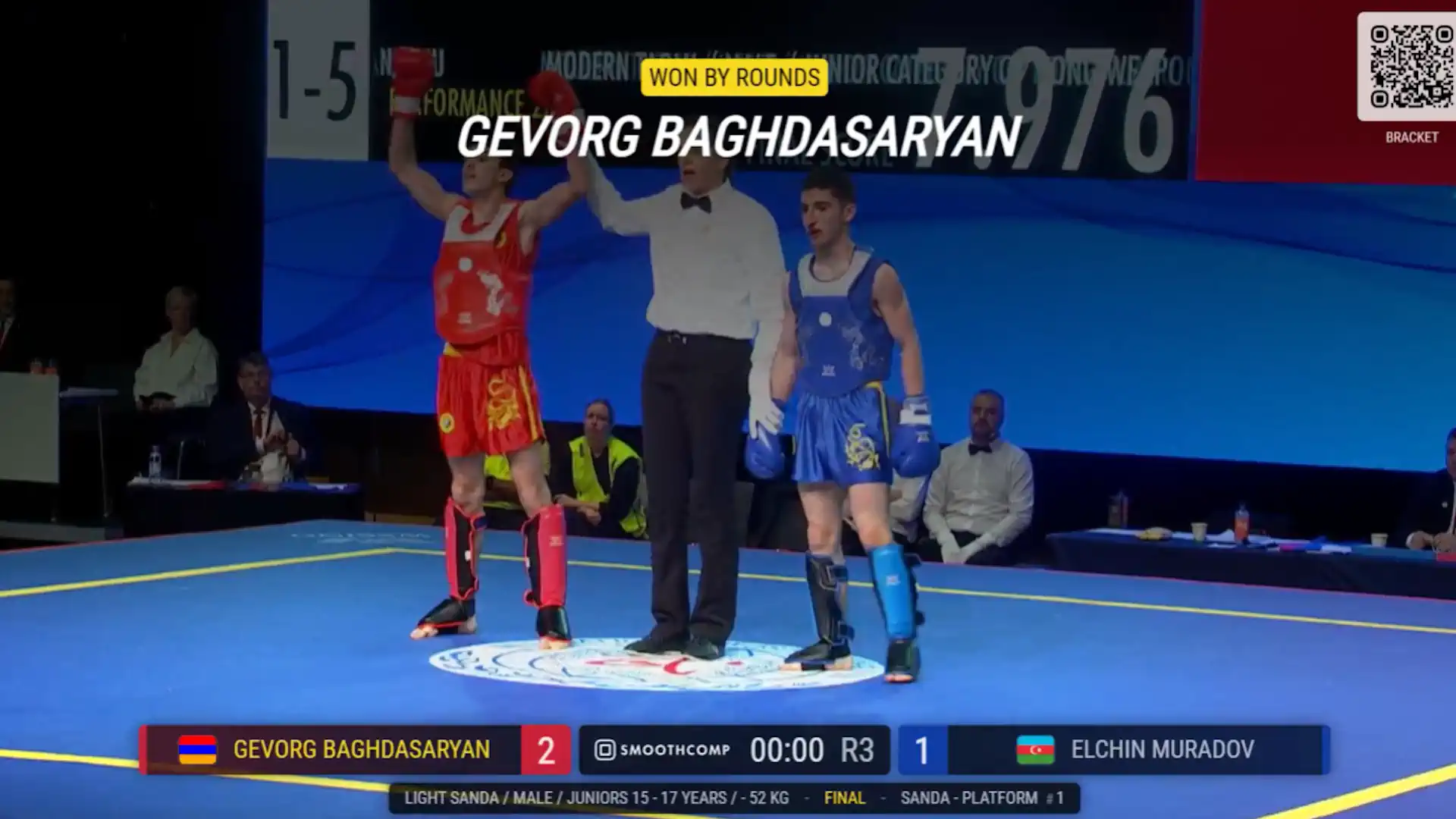 Gevorg Baghdasaryan defeated Azerbaijani and became Wushu European champion (video)