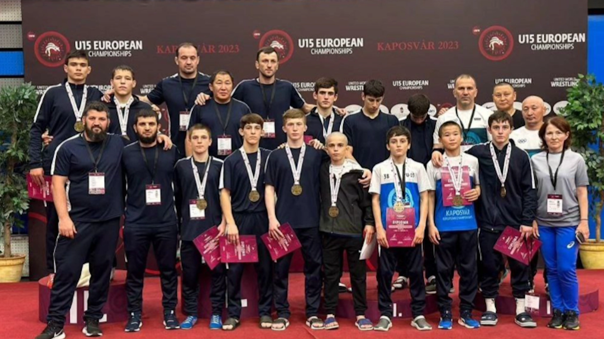 Russian national freestyle wrestling team for the European U-15 Championship