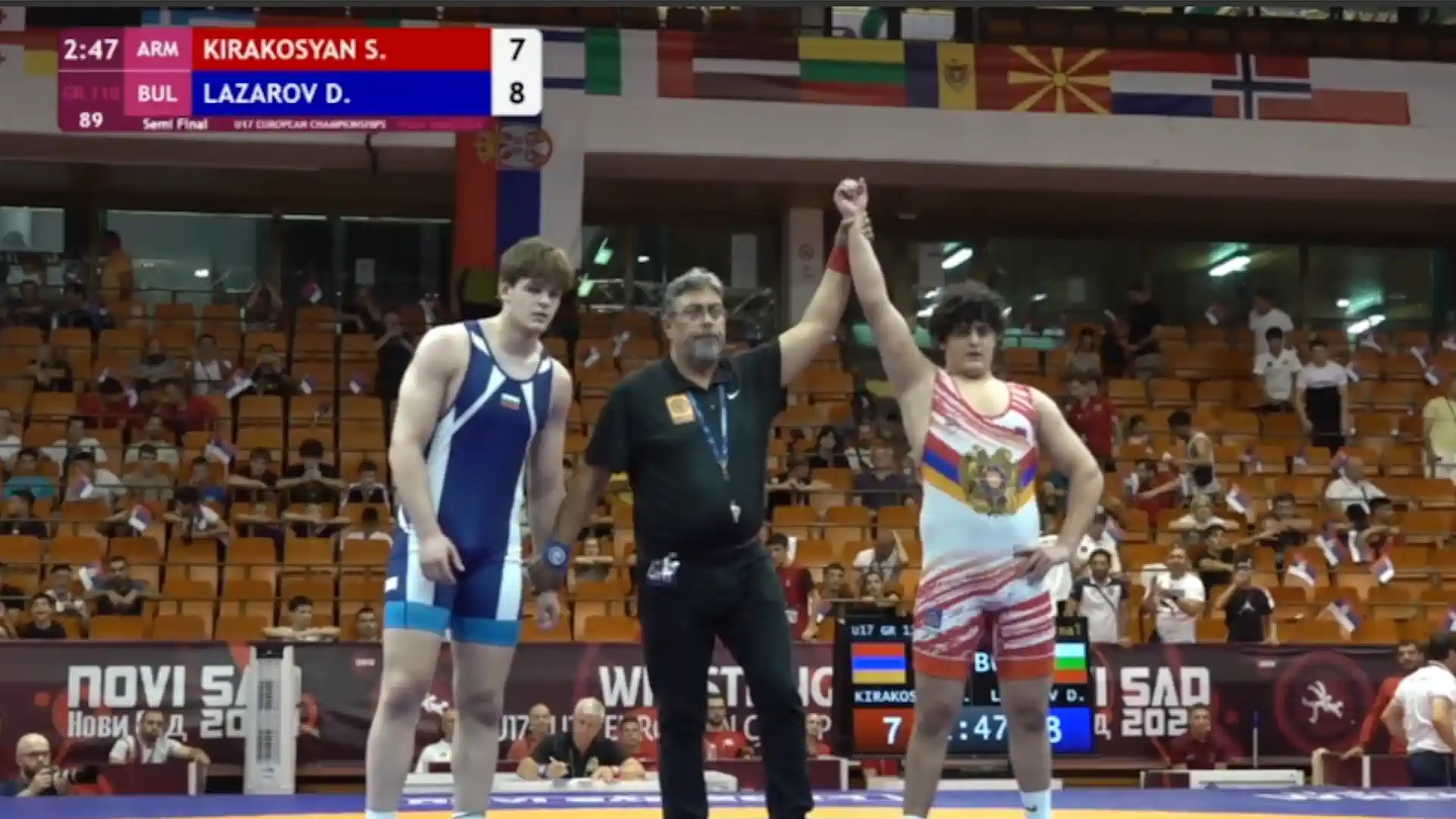 Seyran Kirakosyan reached the final of the Greco-Roman Wrestling under 17 (video)