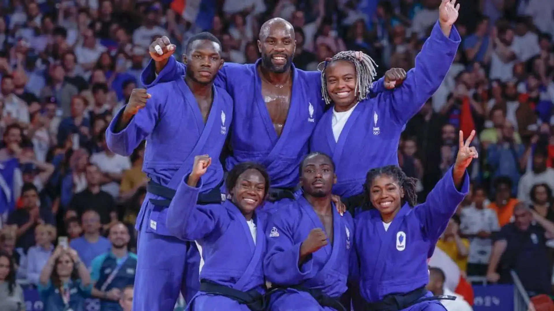 The French team won gold in the mixed team competition in judo at the 2024 Olympics