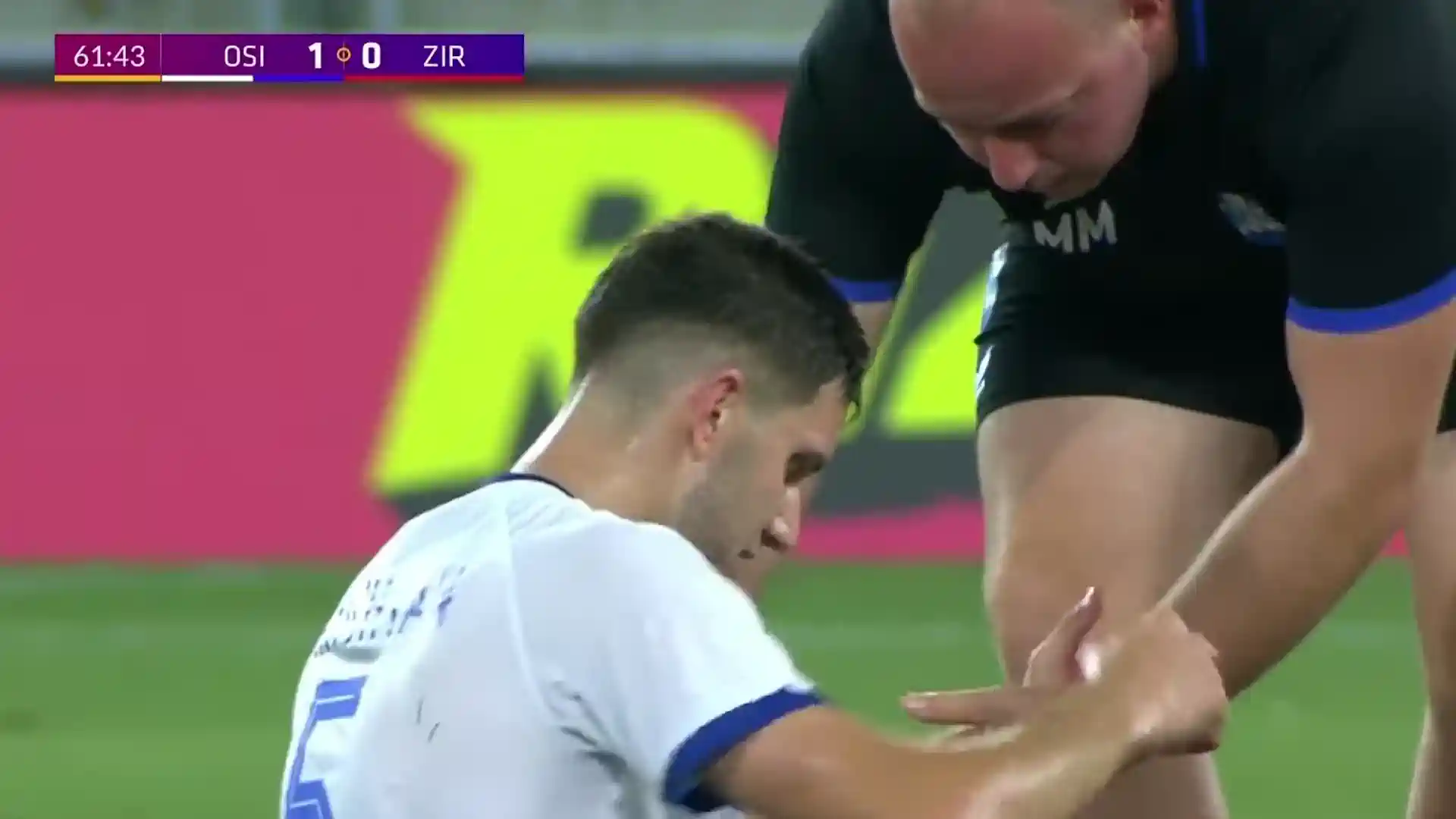 Styopa Mkrtchyan injured against Azerbaijani team (Video)