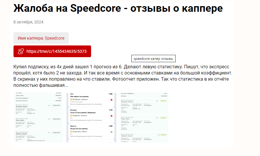 speedcore каппер отзывы