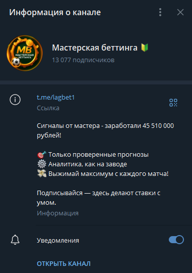 Мастерская беттинга телеграмм