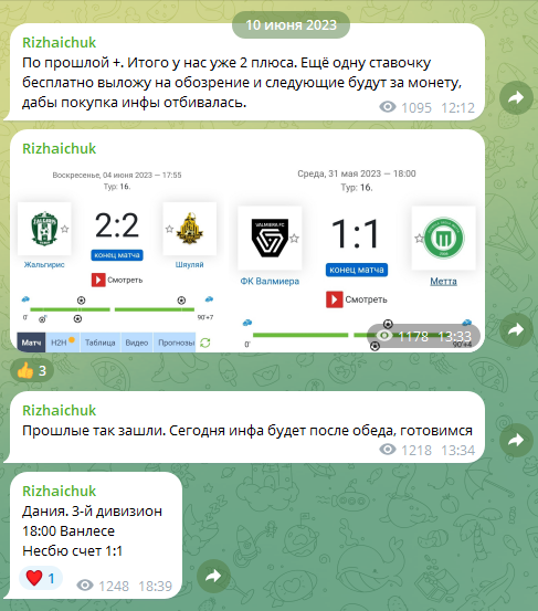 Три бесплатных прогноза на точный счет