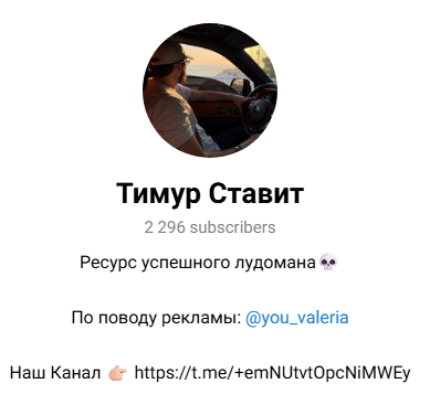 телеграмм Тимур Ставит