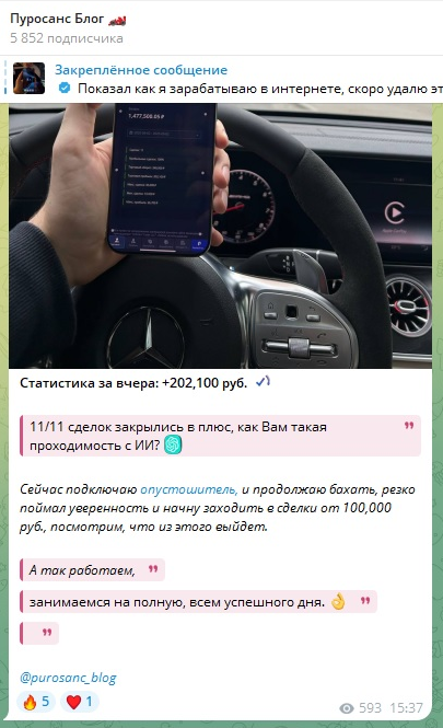 Статистика за один из дней Статистика за один из дней