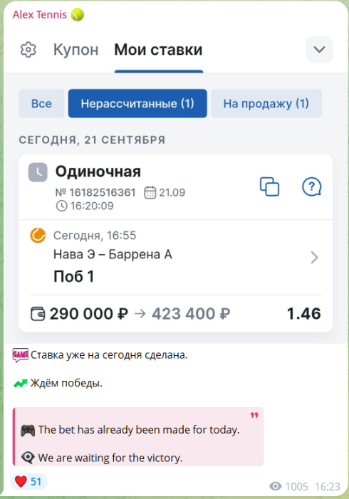Алекс Теннис каппер