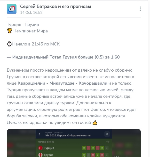 Сергей Батраков каппер Сергей Батраков каппер