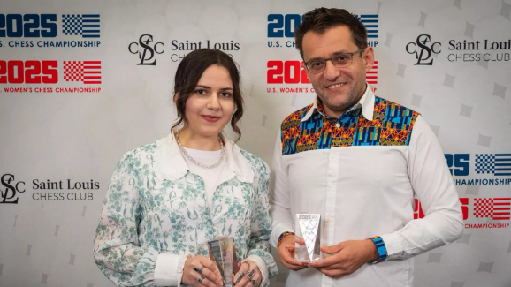 Анна Саргсян и Левон Аронян вошли в тройку сильнейших на чемпионате США по шахматам