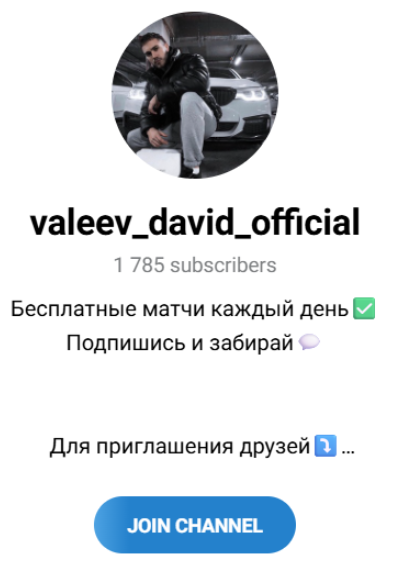 Valeev David Official телеграмм