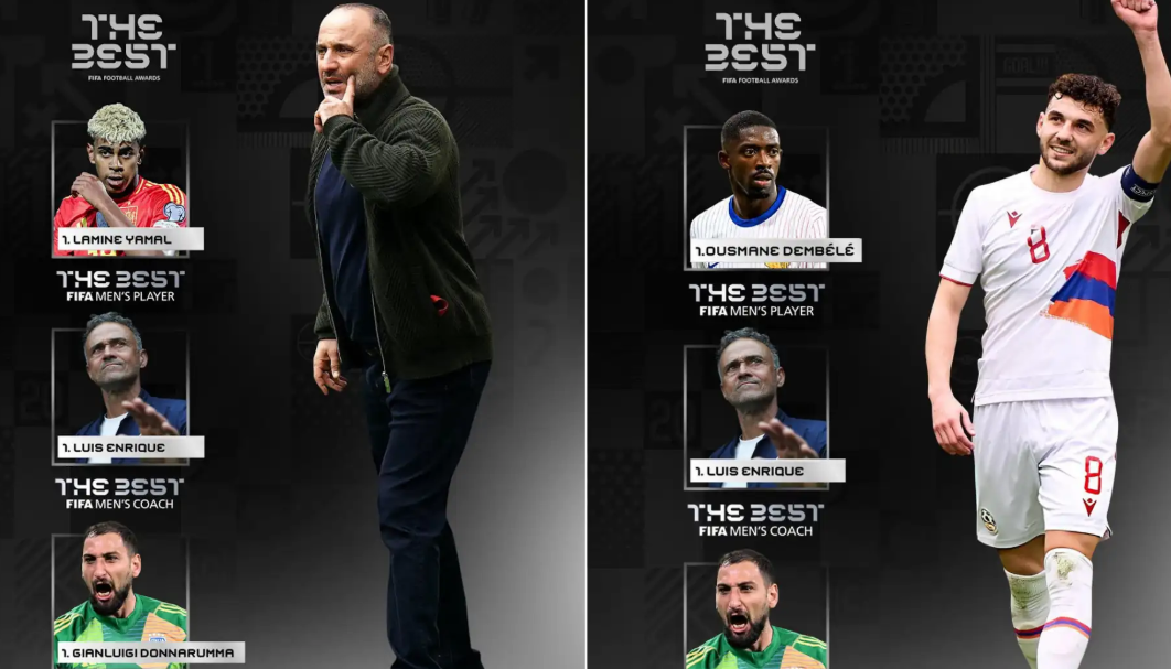 Как проголосовали представители сборной Армении на FIFA The Best 2025