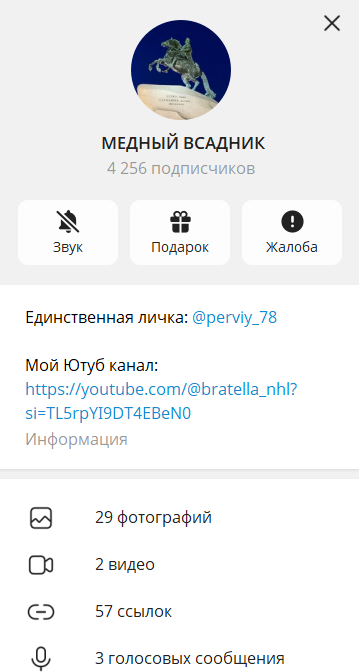 Медный всадник телеграмм