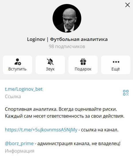 Loginov | Футбольная аналитика телеграмм