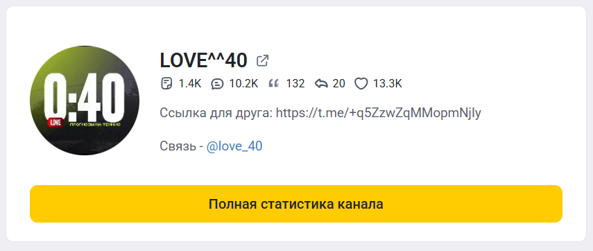 LOVE^^40 телеграмм