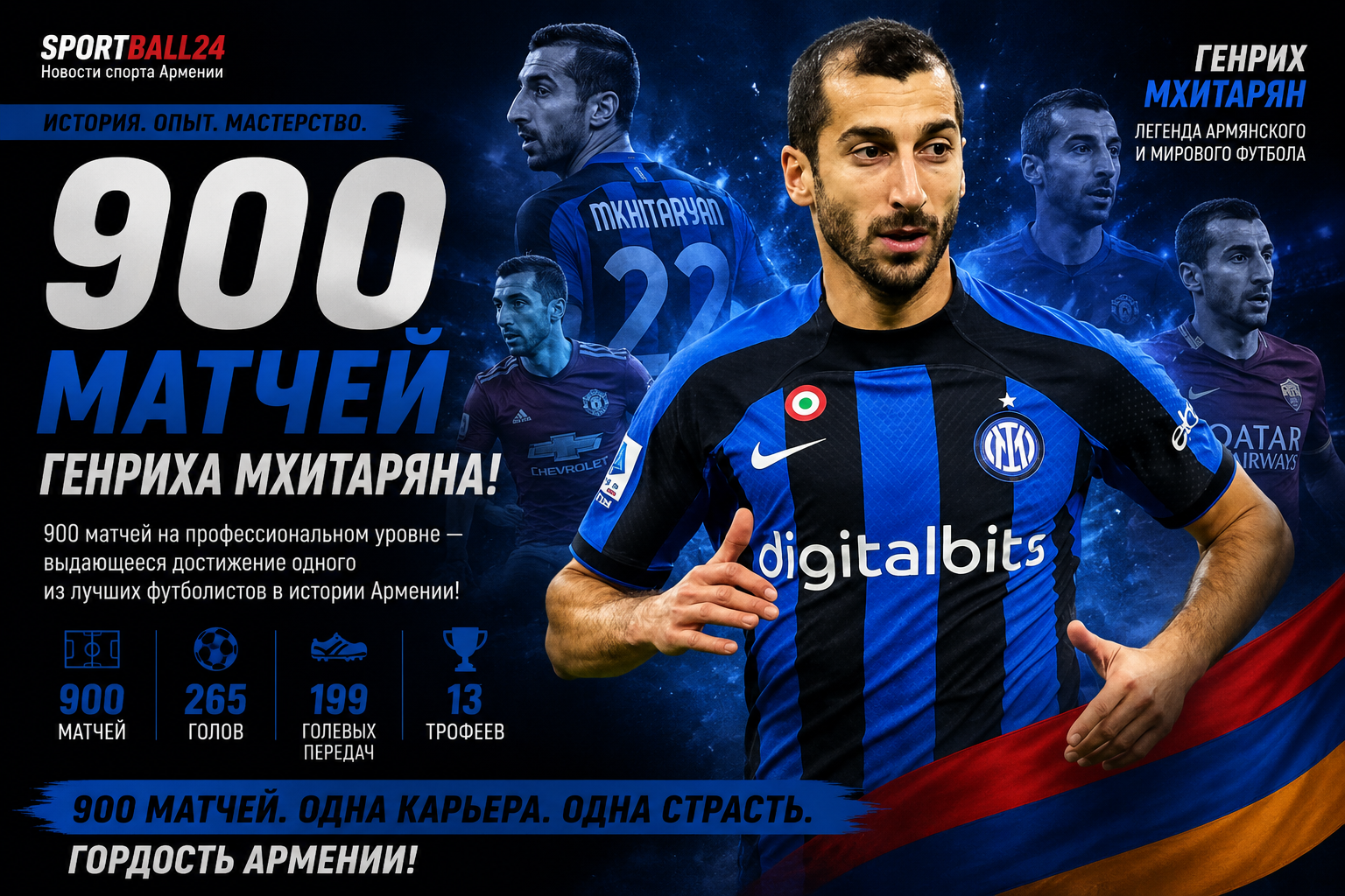 900 матчей Генриха Мхитаряна