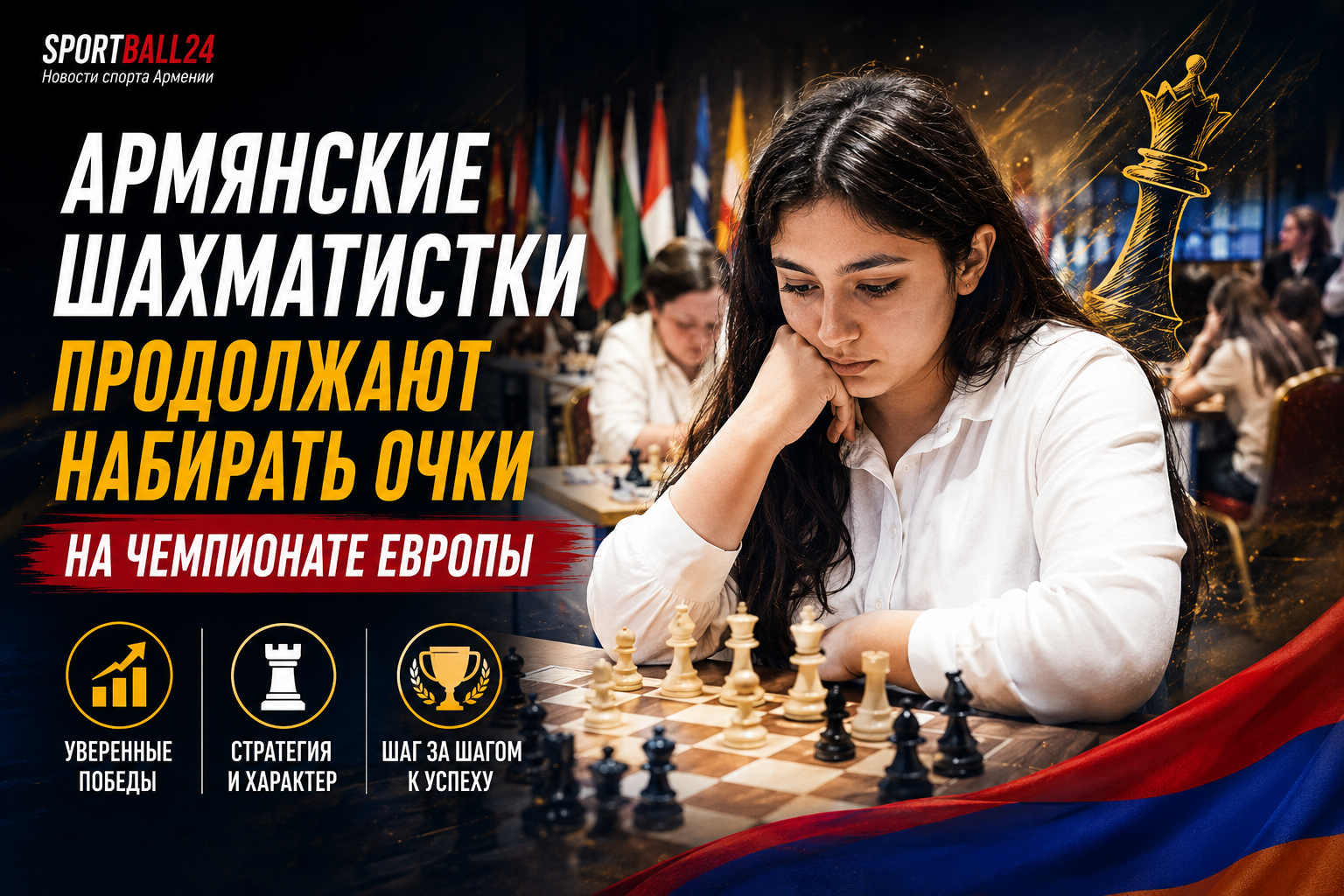 Армянские шахматистки продолжают набирать очки на чемпионате Европы