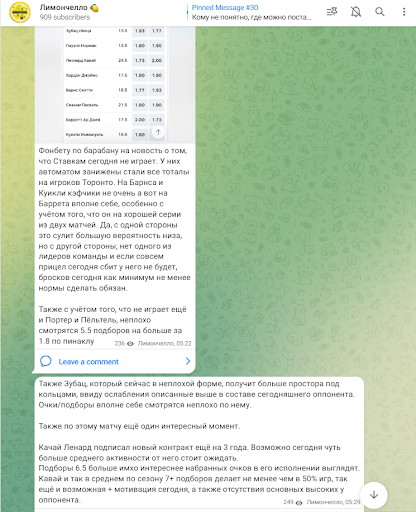 лимончелло ставки телеграмм