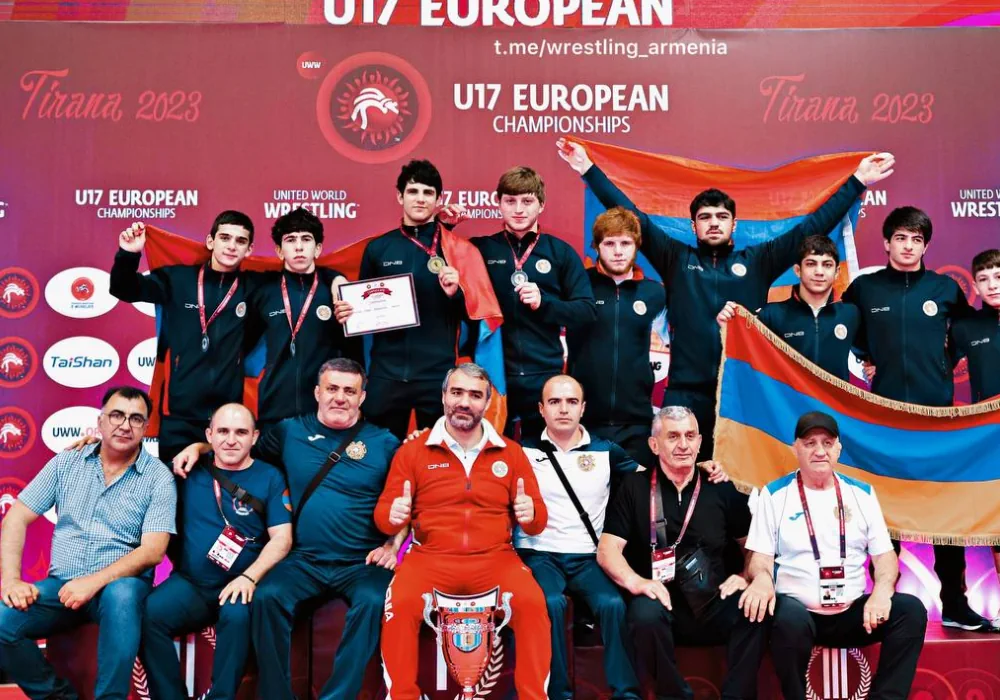 Армянские вольники лучшие в Европы. Заняли первое место на ЧЕ U17
